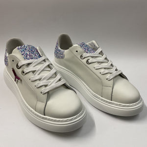 TONAKAI SKGC12 SNEAKER IN PELLE BIANCA + GLITTER