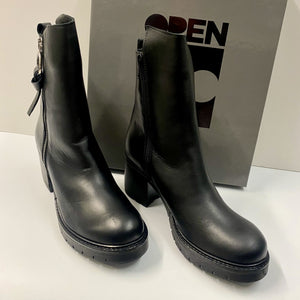 OPEN TOO A75 STIVALETTO CON ZIP IN PELLE NERO