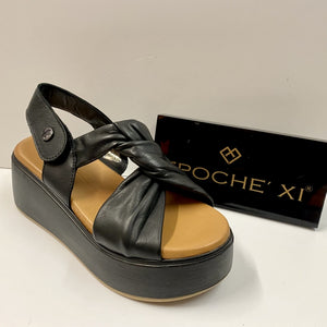 EPOCHE' XI 23786 SANDALO DONNA CON ZEPPA IN PELLE NERO