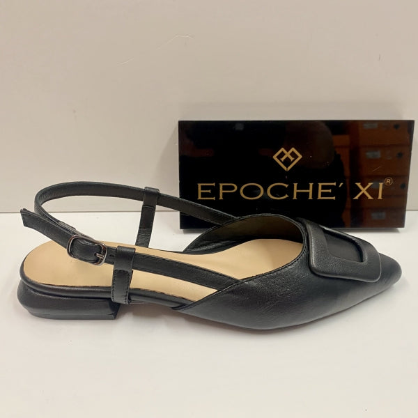 EPOCHE' XI 23223 SLINGBACK BASSA DONNA IN PELLE NERO