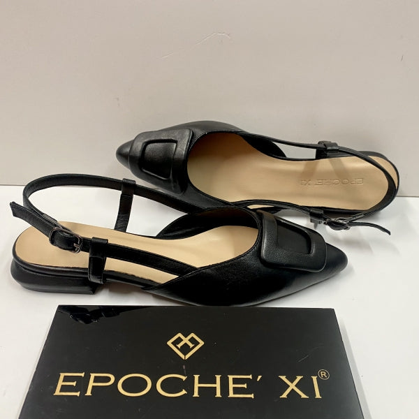 EPOCHE' XI 23223 SLINGBACK BASSA DONNA IN PELLE NERO