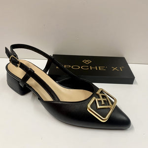 EPOCHE' XI 23707 SLINGBACK DONNA CON MORSETTO IN PELLE NERO