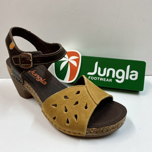 JUNGLA 7862 SANDALO MONOFASCIA CUOIO CON CINTURINO MORO