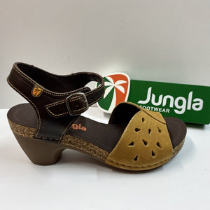 JUNGLA 7862 SANDALO MONOFASCIA CUOIO CON CINTURINO MORO