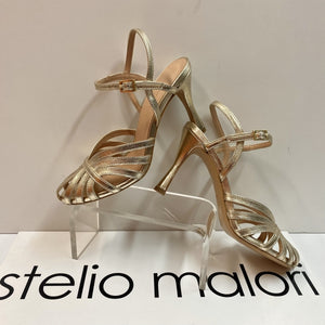 STELIO MALORI VENERE 12 SANDALO DONNA IN LAMINATO PLATINO