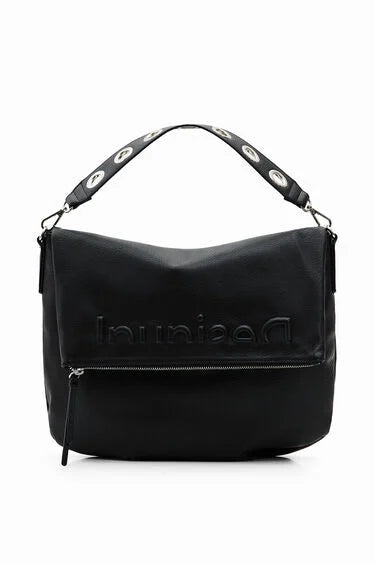 DESIGUAL P79 Borsa con mezzo logo black