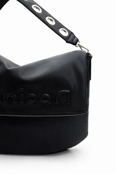 DESIGUAL P79 Borsa con mezzo logo black