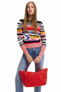 DESIGUAL PB3 Borsa grande strutturata carmin