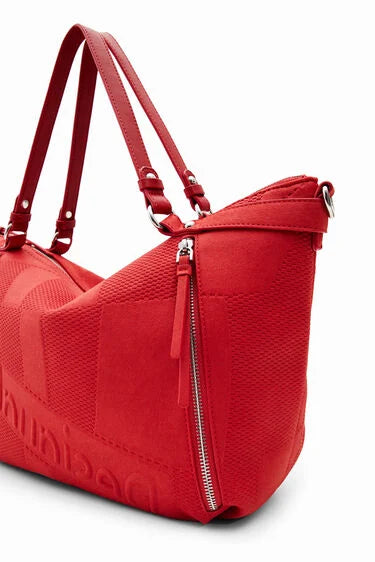 DESIGUAL PB3 Borsa grande strutturata carmin