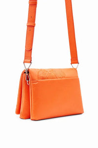 DESIGUAL SAXP95 BORSA A SPALLA MEDIA FIORI RICAMATI ORANGE