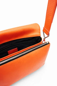 DESIGUAL SAXP95 BORSA A SPALLA MEDIA FIORI RICAMATI ORANGE