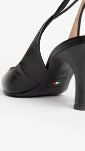 NERO GIARDINI E218343DE DECOLLETE DONNA IN PELLE NERA