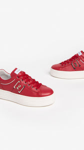 NERO GIARDINI E306522D SNEAKERS IN PELLE ROSSO