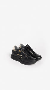 Nero Giardini I205220D Sneakers donna in pelle nera