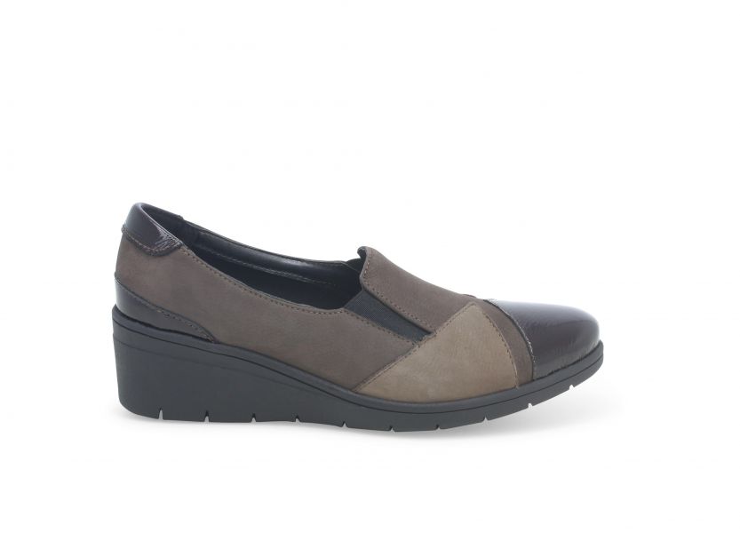 MELLUSO K91617B MOCASSINO DONNA IN PELLE PATCH MARRONE