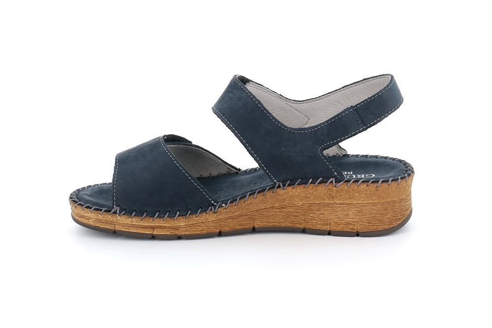 GRUNLAND SA1208 PALO SANDALO COMFORT IN PELLE BLU